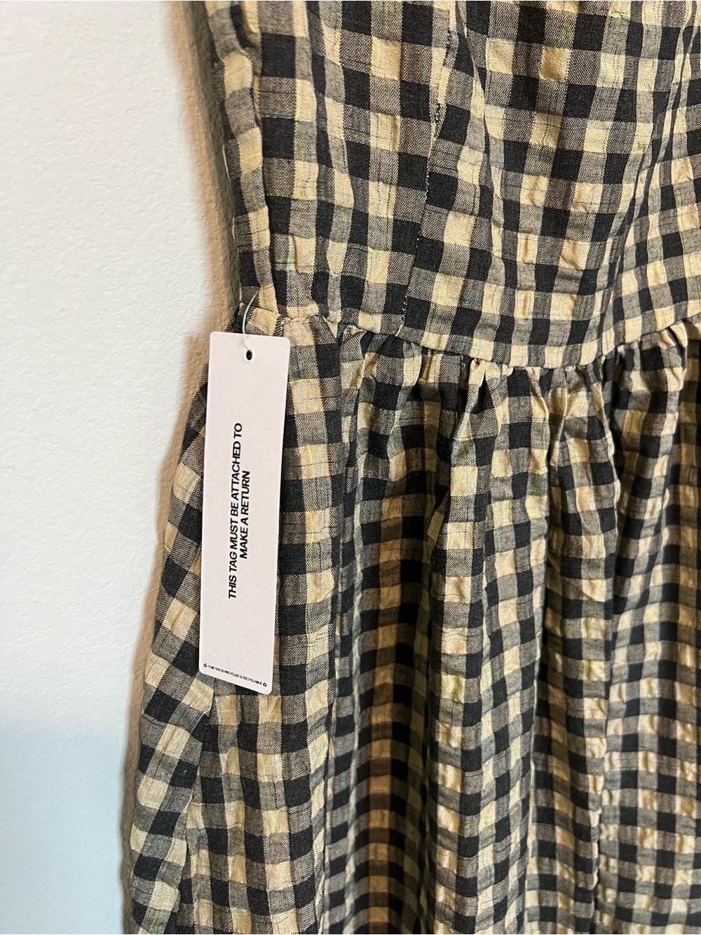 NWT Princess Polly Black and Cream Gingham Maxi Dress - Picture 4 of 9